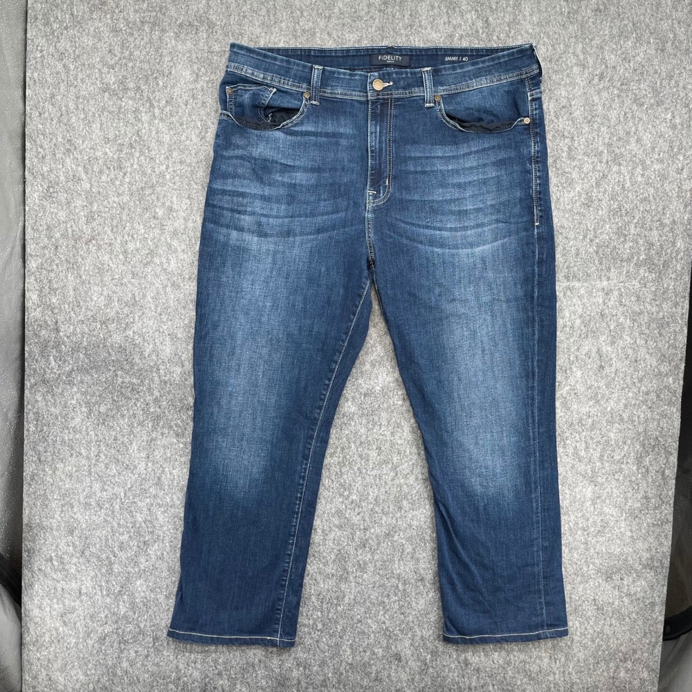 Fidelity Jeans Mens 40x25 Denim Jimmy Slim Straight Leg Dark Wash